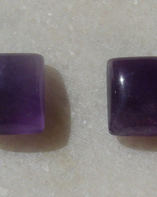 (2 bucati) Ametist cabochon dreptunghic aprox 12x10x6 mm