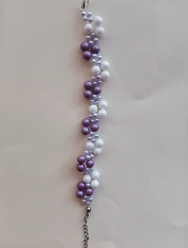 Brățară handmade Lavender Pearl
