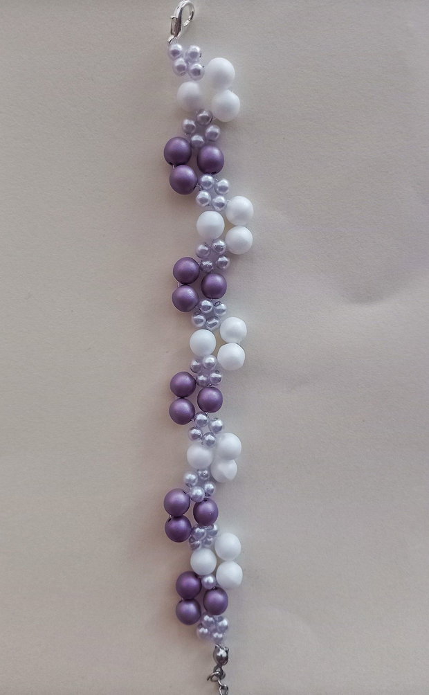 Brățară handmade Lavender Pearl
