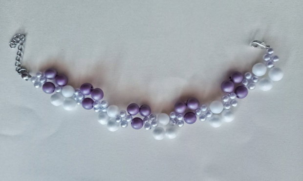 Brățară handmade Lavender Pearl