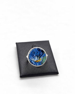 Inel "Little Iris" din argint si fragment de portelan