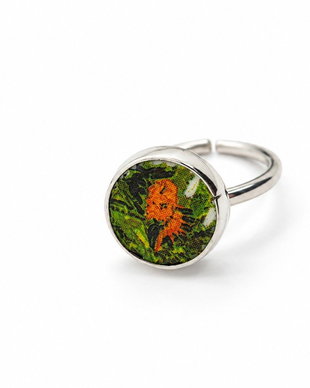 Inel "Little Marigold" din argint si fragment de portelan