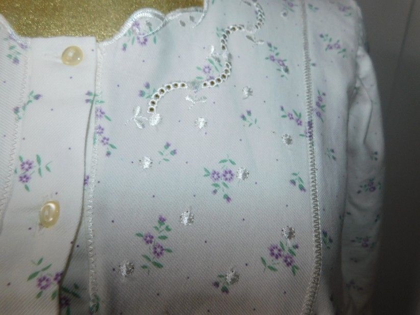 Camasa noapte Italia, bumbac , broderie, masura  48, etichete atasate