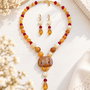 Set bijuterii handmade cu agate-lace