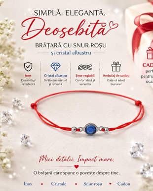 Brățară cu Șnur Roșu și Cristal. Un Mic Detaliu, O Mare Emoție