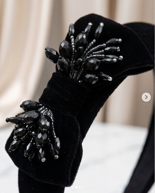 Bentiță - Black Precious Bow