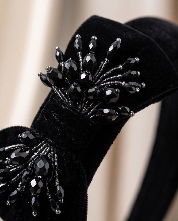 Bentiță - Black Precious Bow