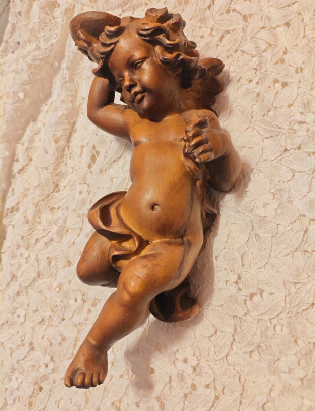 Set 2 îngerași vintage suporturi de lumânare