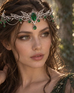 The Sylvan Crown  Coroniță Fantasy cu Cristale Swarovski