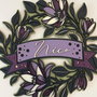 Decoratiune Perete Personalizata cu Nume, Tablou Feminin Floral 3D din Lemn/MDF Pictat Manual