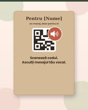 Tablou personalizat cu poza ta si mesaj vocal ascuns in cod QR