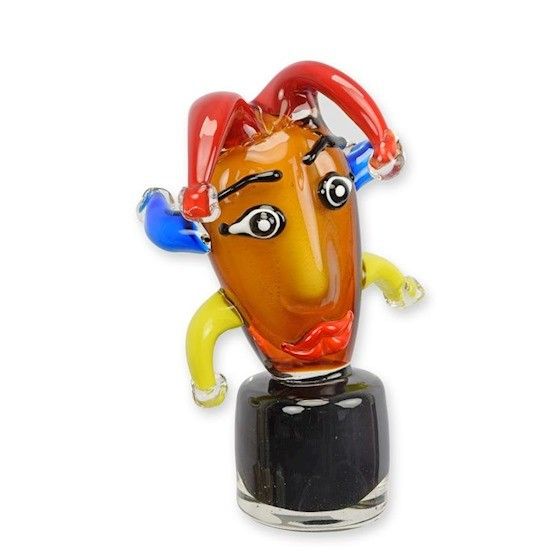Cap de bufon-figurina din sticla Murano