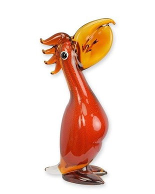 Pelican-figurina din sticla Murano