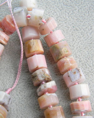 Opal roz rondele fatetate (AI 1)