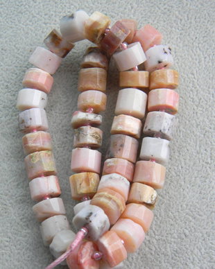 Opal roz rondele fatetate (AI 1)
