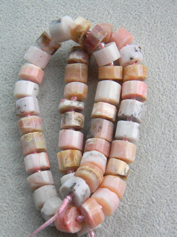 Opal roz rondele fatetate (AI 1)