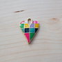 Pandantiv inimă mozaic multicolor