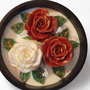 Bol cu trandafiri din ceară de soia  lumânare handmade elegantă
