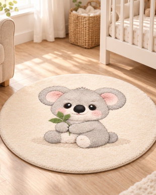 Covor pentru copii tuftat manual  model Koala  Ø60 cm