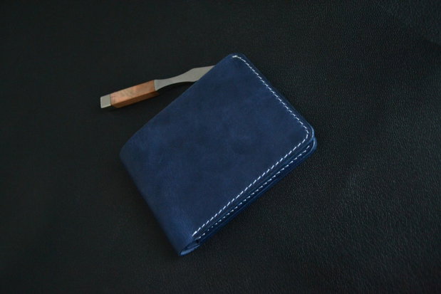 Portofel din piele naturala Clasic long ,lucrat integral manual
