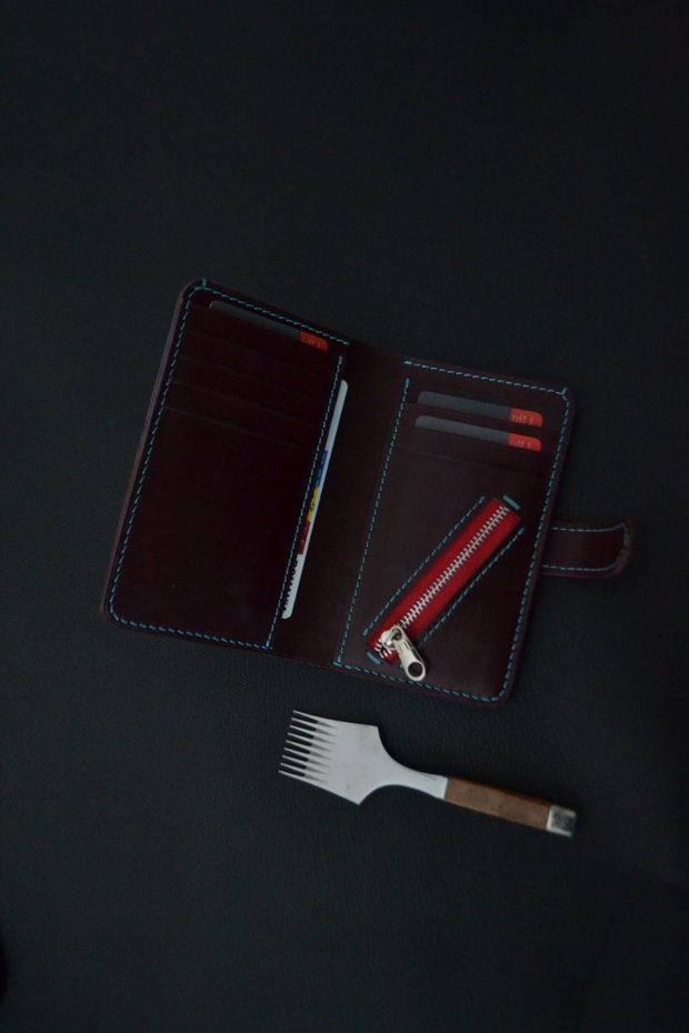 Portofel Dama din piele naturala lucrat integral manual