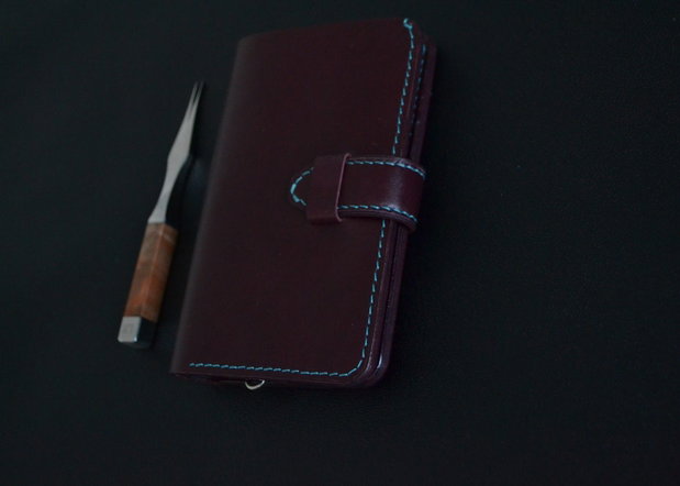 Portofel Dama din piele naturala lucrat integral manual