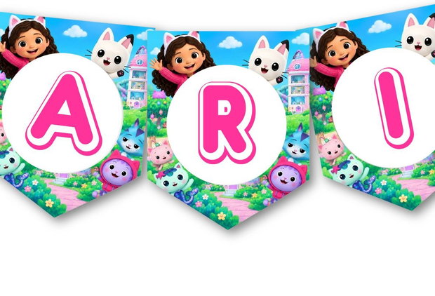 Ghirlandă personalizată Gabbys Dollhouse