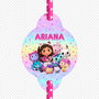 Paie pentru suc decorate Gabbys Dollhouse  personalizate
