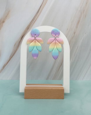 Cercei din lut polimeric DANCING RAINBOWS #C0014