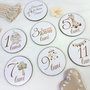 Set carduri din lemn pentru poze - Baby milestones - Little dreams