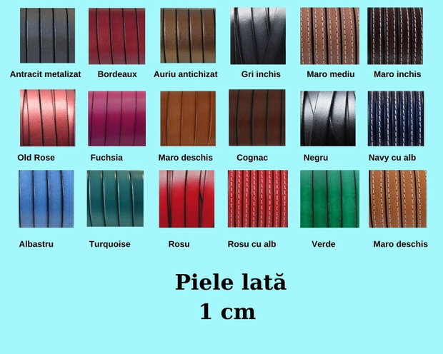 Brățară din piele naturală cu simbol Echipa preferata CS Universitatea Craiova  Argint 925