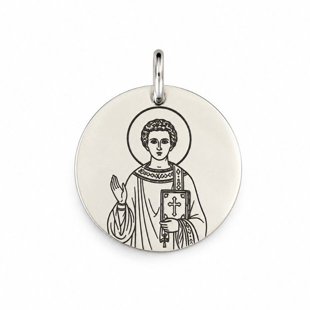 Medalion banut personalizat Icoana Sfantul Ștefan  Argint 925