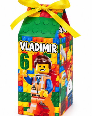 Cutie pentru dulciuri personalizată  tematică LEGO