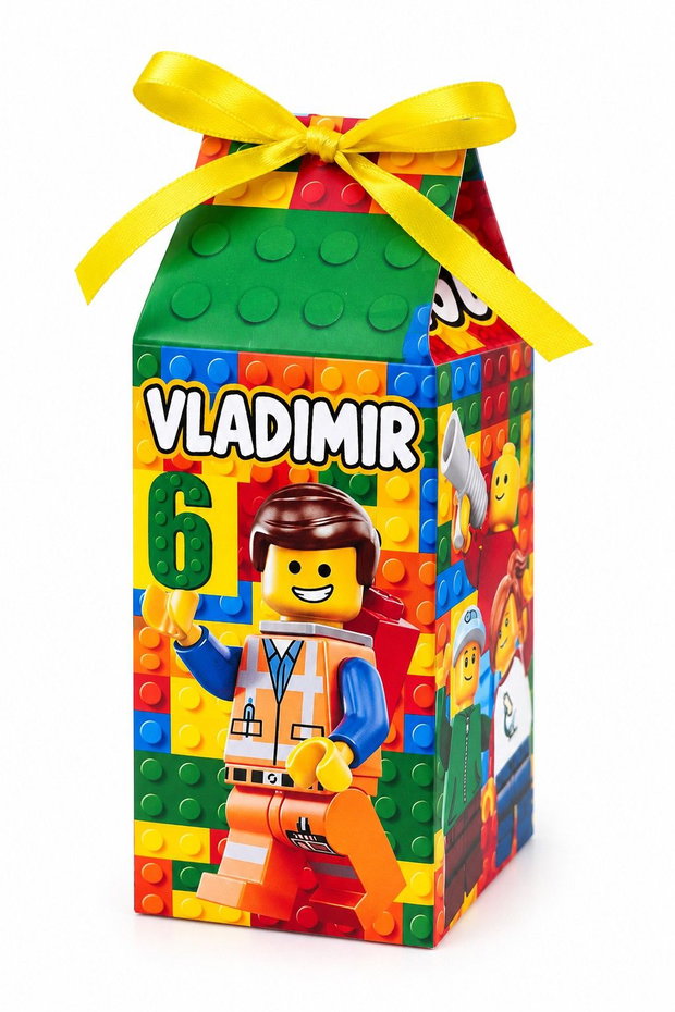 Cutie pentru dulciuri personalizată tematică LEGO