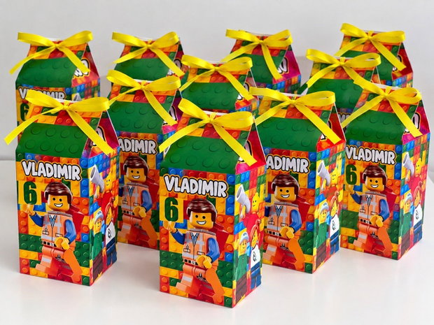 Cutie pentru dulciuri personalizată tematică LEGO