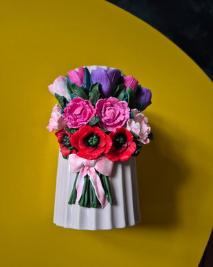 Vaza handmade,model din lut polimeric