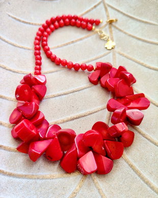 Colier Coral rosu