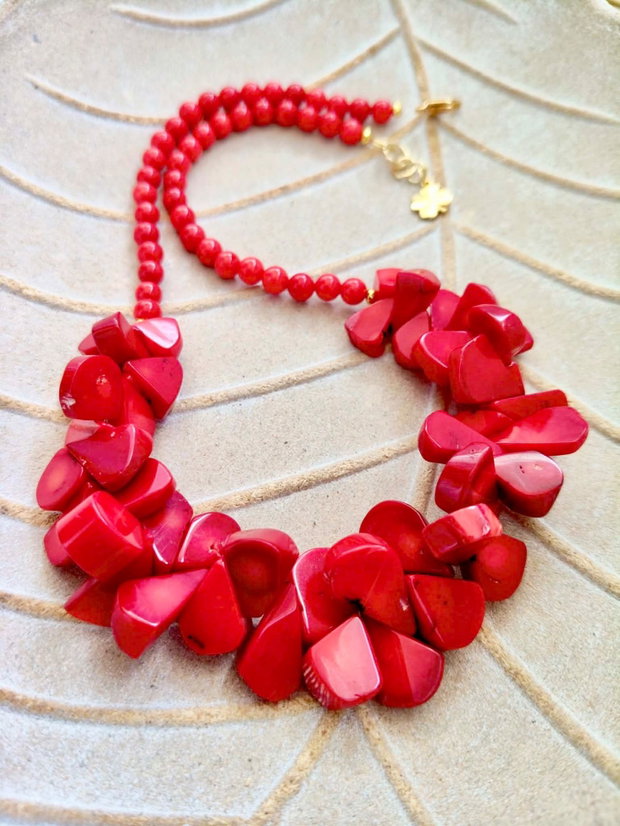 Colier Coral rosu