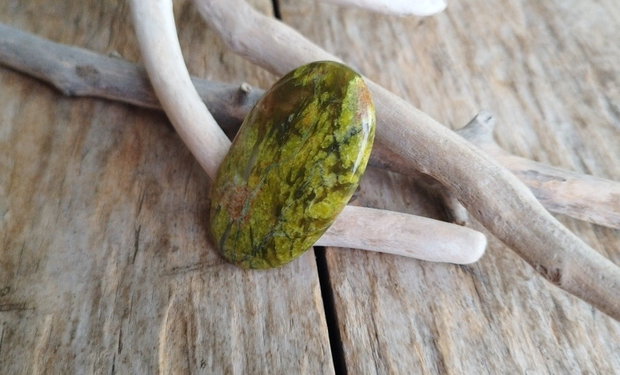 Inel reglabil opal verde REZERVAT