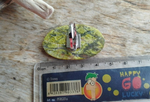Inel reglabil opal verde REZERVAT