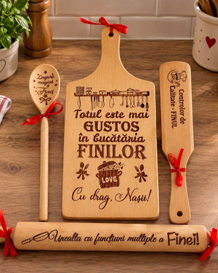 Set bucatarie cadou personalizat Fini