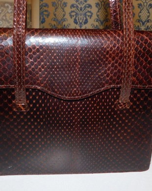 Brand  Die Tasche , Germania, Poseta   eleganta,   piele sarpe ,  vintage , mici dimensiuni ,  foarte eleganta , neutilizata