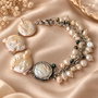 Brățară cu perle naturale~IVORY TREASURE~