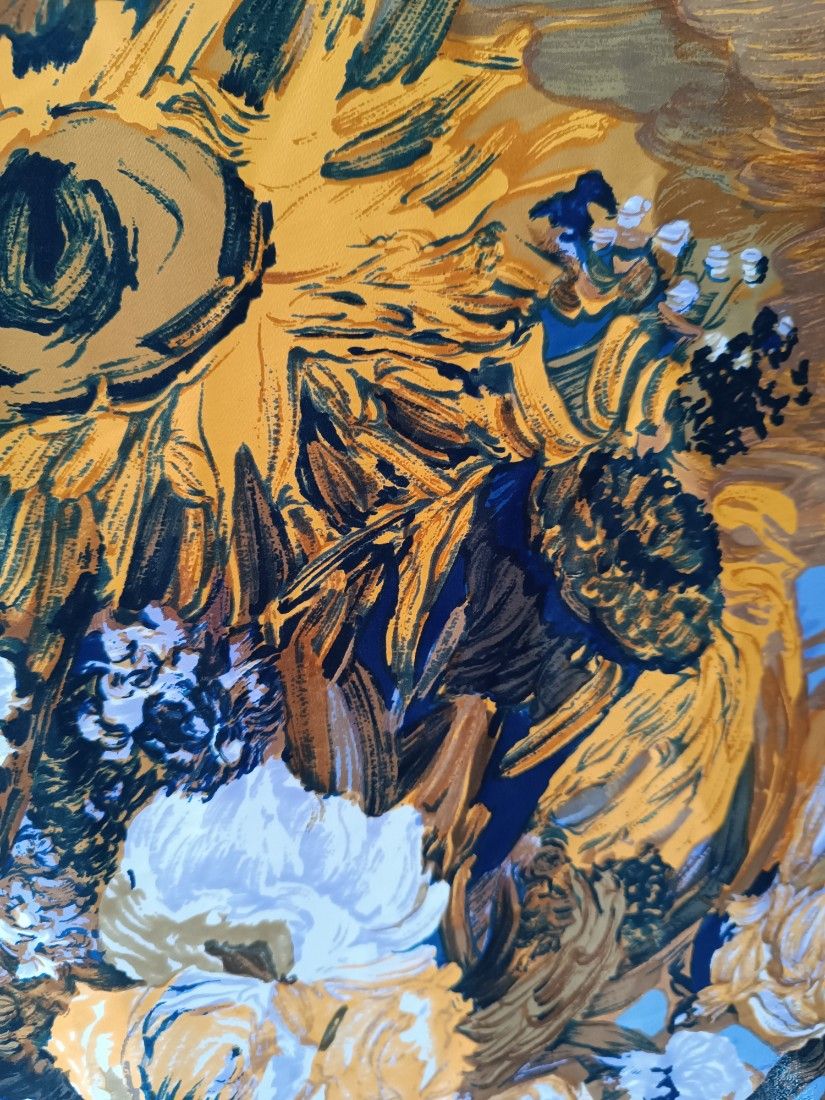 Eșarfa Van Gogh print Floarea soarelui