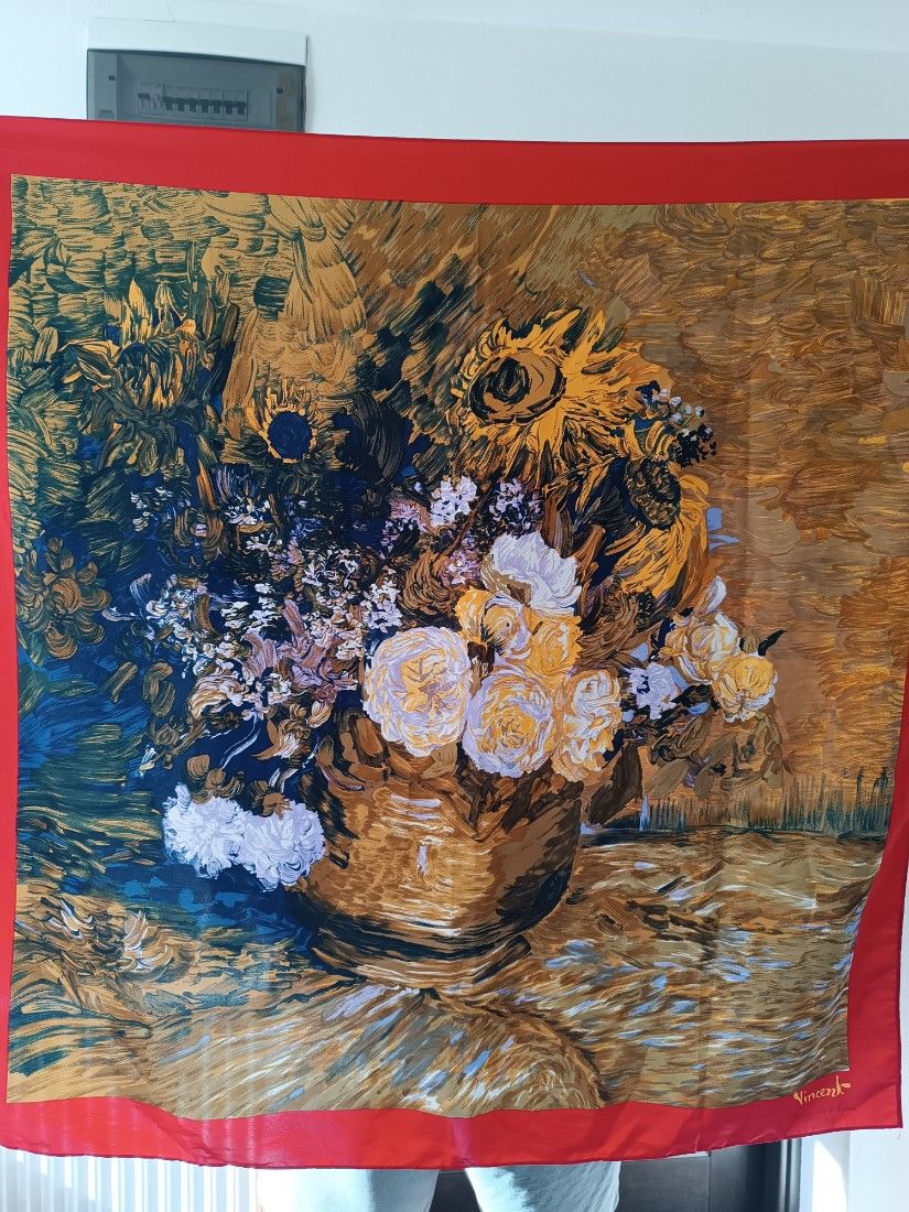 Eșarfa Van Gogh print Floarea soarelui