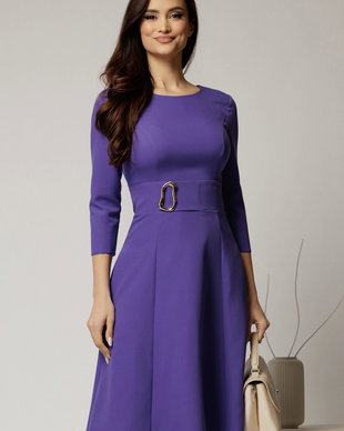 Rochie DY Fashion mov clos cu detaliu pe talie