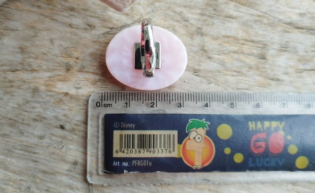 Inel reglabil opal roz
