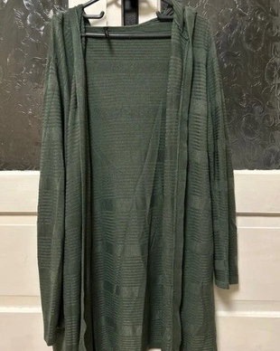 Cardigan verde lung