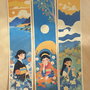 Set 3 semne de carte ilustrate in stil japonez