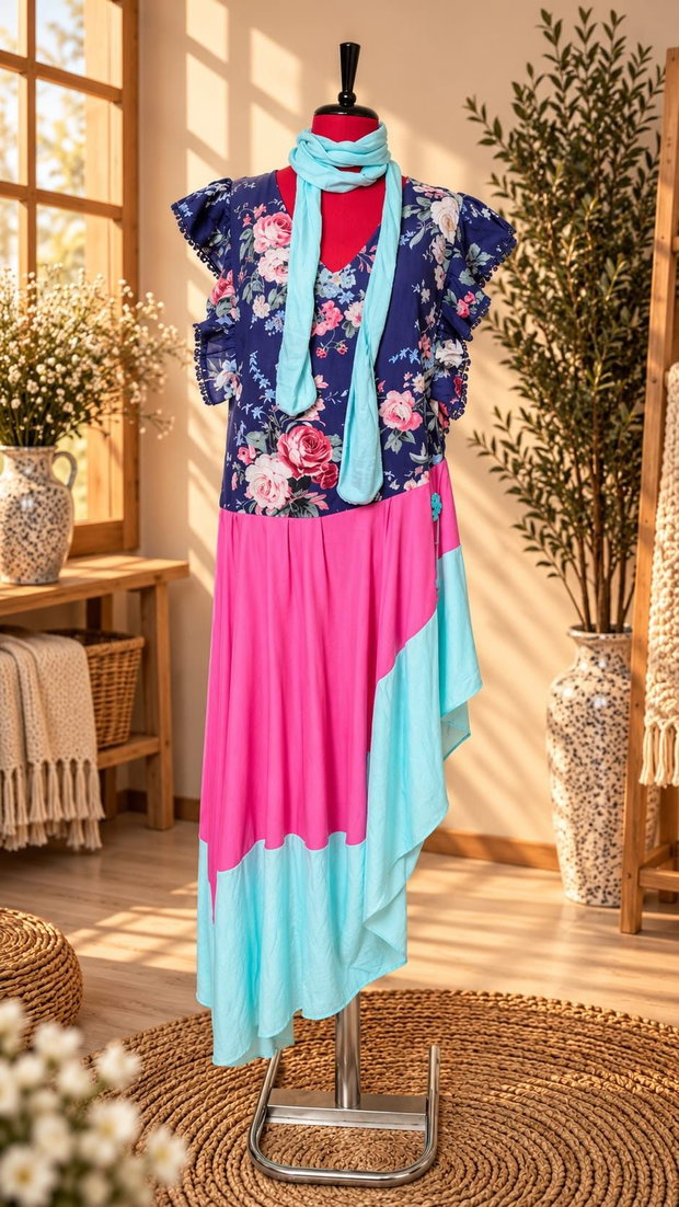 Rochie/bluză Grădina de Azur